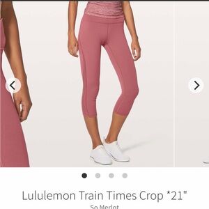 Lululemon Athletica So Merlot Crop Leggings